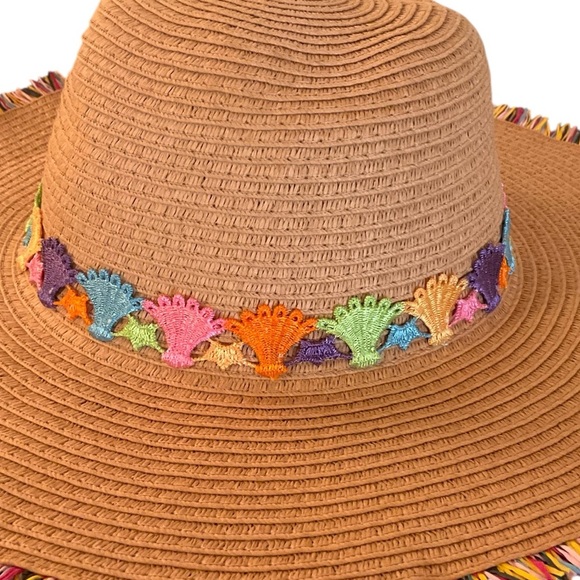 Kids Straw Summer Beach Hat - Picture 3 of 5
